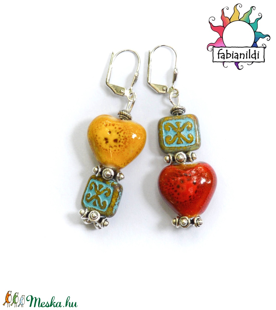 Larnaca fülbevaló - ékszer - fülbevaló - lógó fülbevaló - Meska.hu