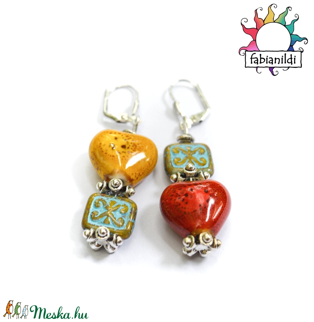 Larnaca fülbevaló - ékszer - fülbevaló - lógó fülbevaló - Meska.hu