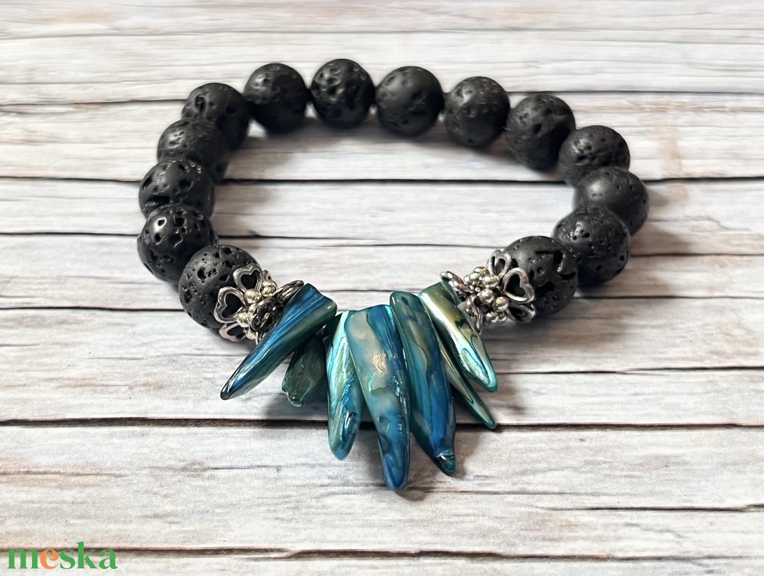 Víz karkötő - ékszer - karkötő - gyöngyös karkötő - Meska.hu