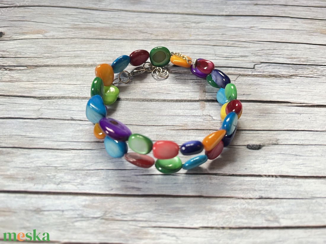 Tengerparti nyaralás kagylós karkötő - ékszer - karkötő - ásványkarkötő - Meska.hu