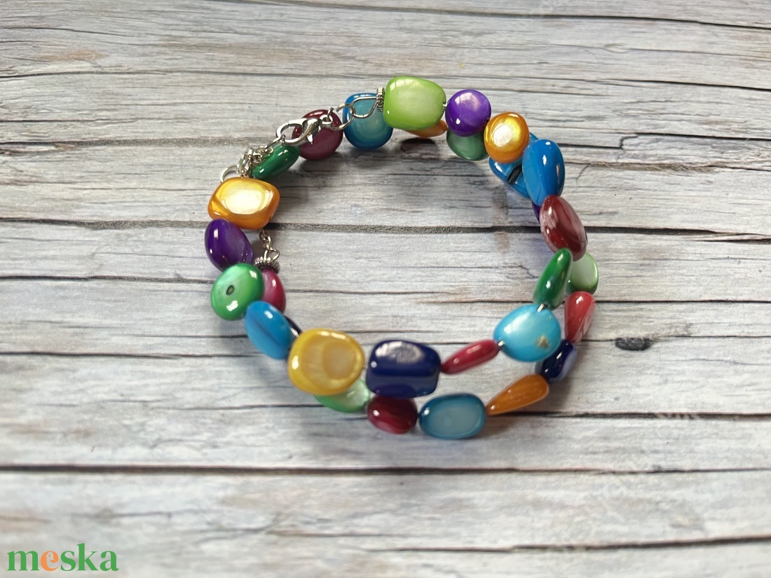 Tengerparti nyaralás kagylós karkötő - ékszer - karkötő - ásványkarkötő - Meska.hu