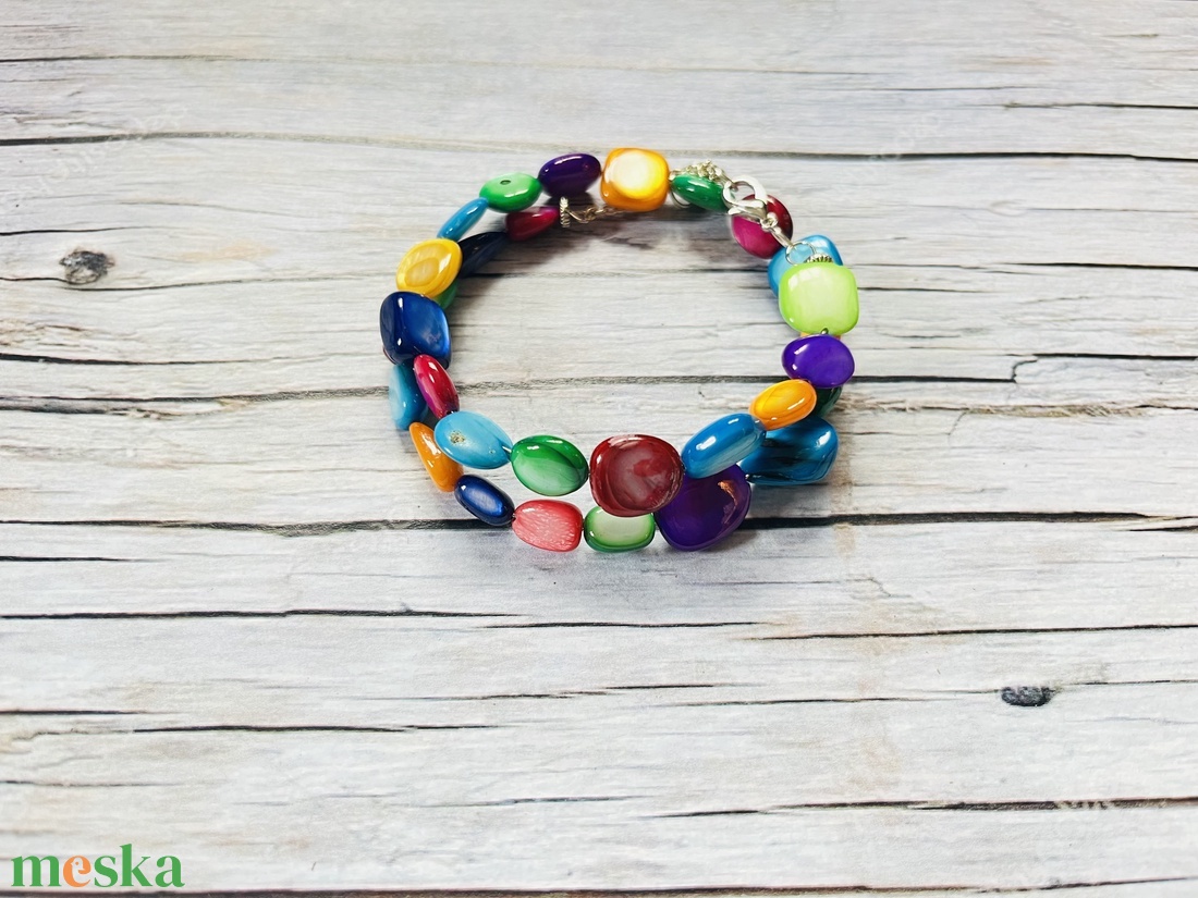 Tengerparti nyaralás kagylós karkötő - ékszer - karkötő - ásványkarkötő - Meska.hu