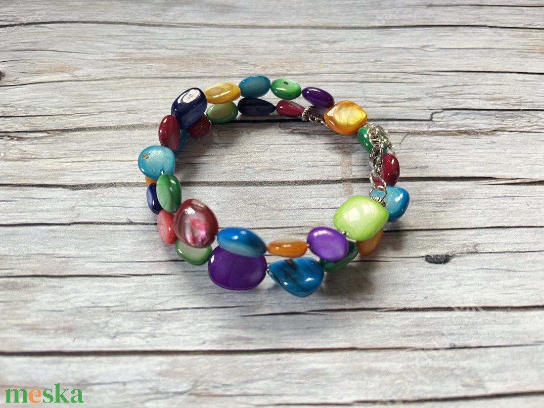 Tengerparti nyaralás kagylós karkötő - ékszer - karkötő - ásványkarkötő - Meska.hu