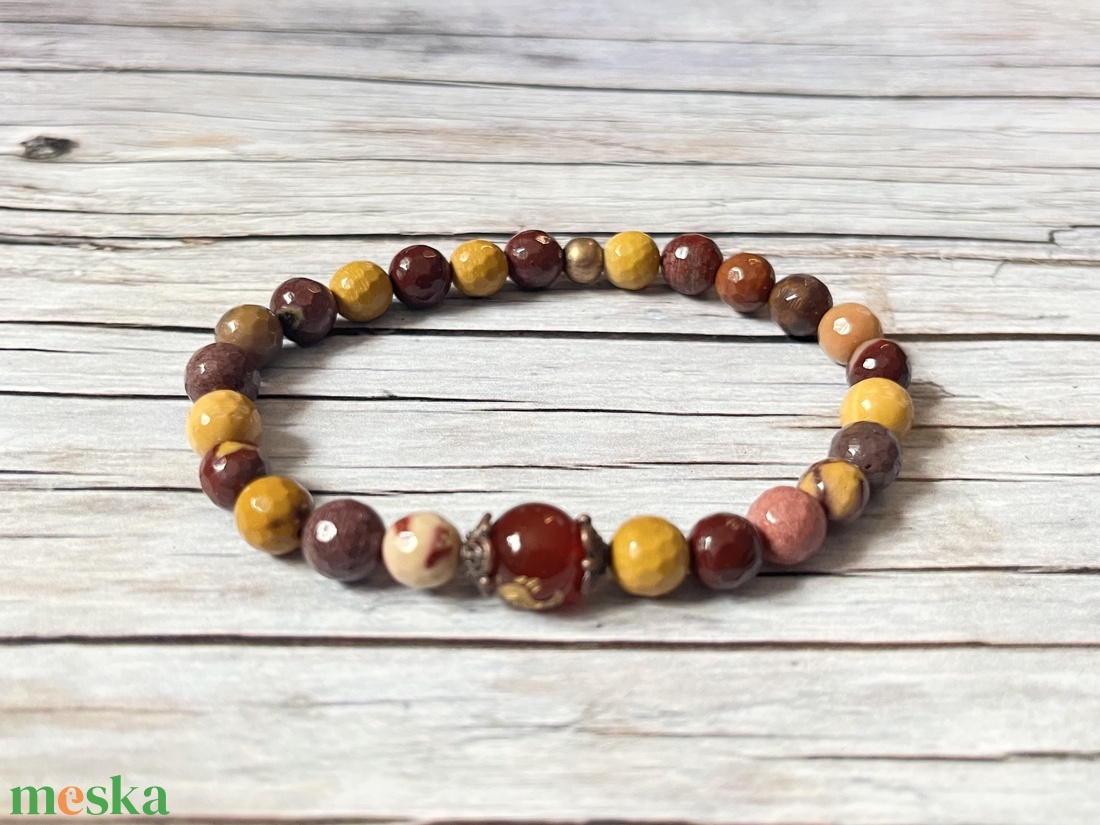 November karkötő ásványokkal - ékszer - karkötő - bogyós karkötő - Meska.hu