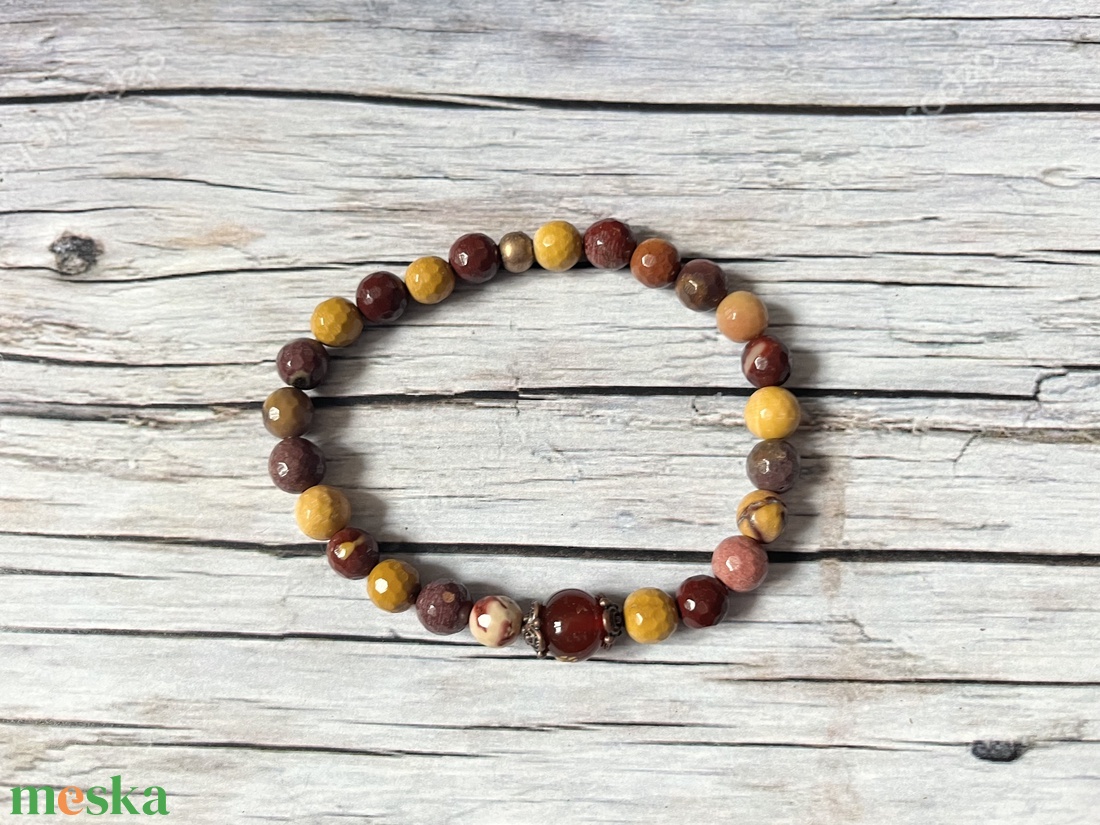 November karkötő ásványokkal - ékszer - karkötő - bogyós karkötő - Meska.hu