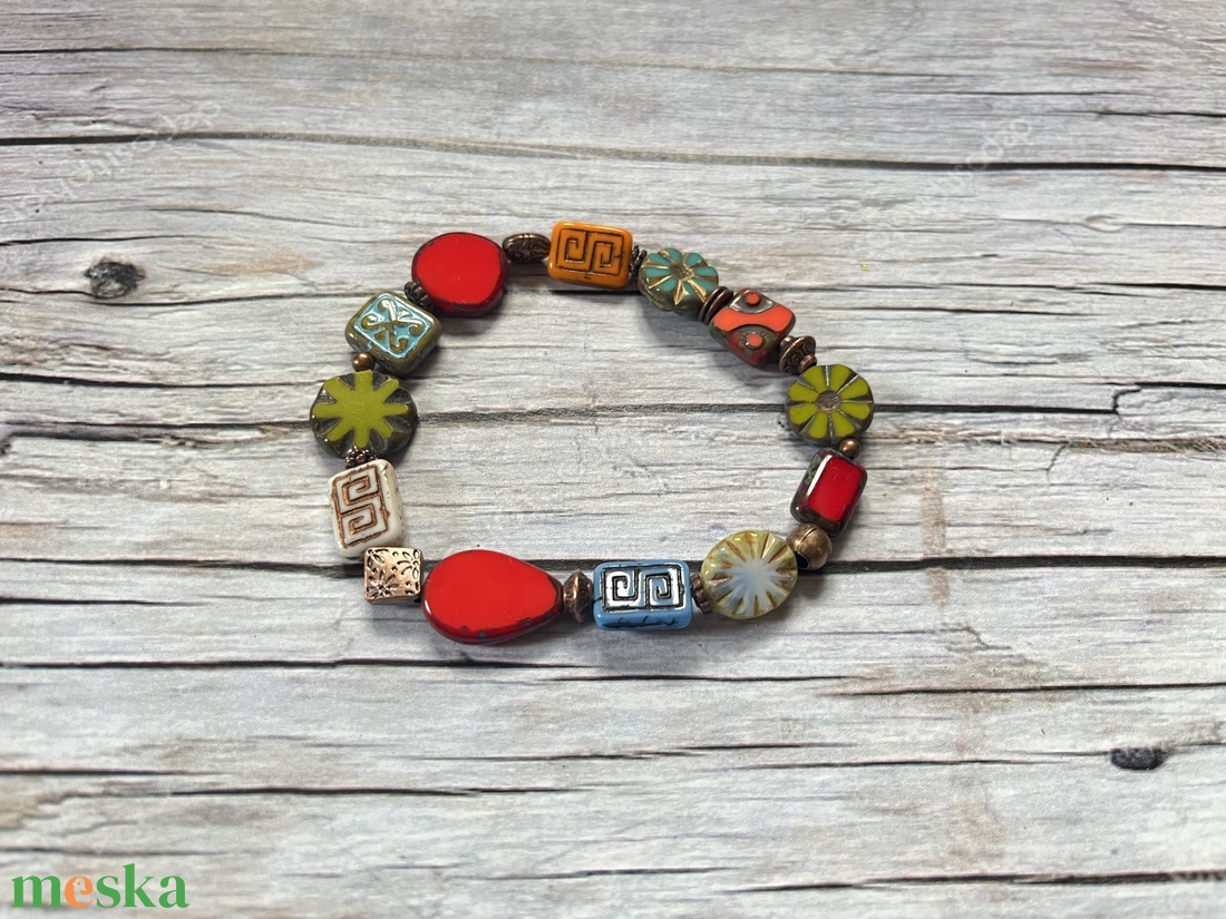 Provence-i romantika karkötő - ékszer - karkötő - gyöngyös karkötő - Meska.hu