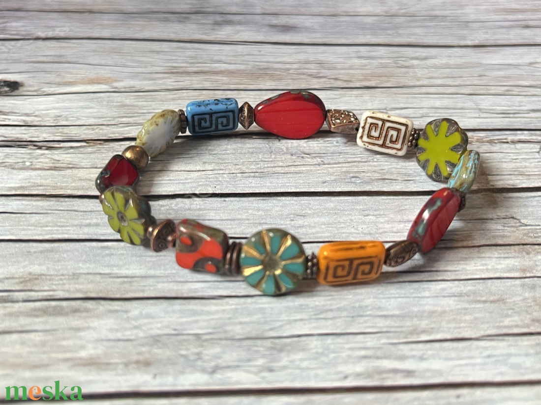 Provence-i romantika karkötő - ékszer - karkötő - gyöngyös karkötő - Meska.hu