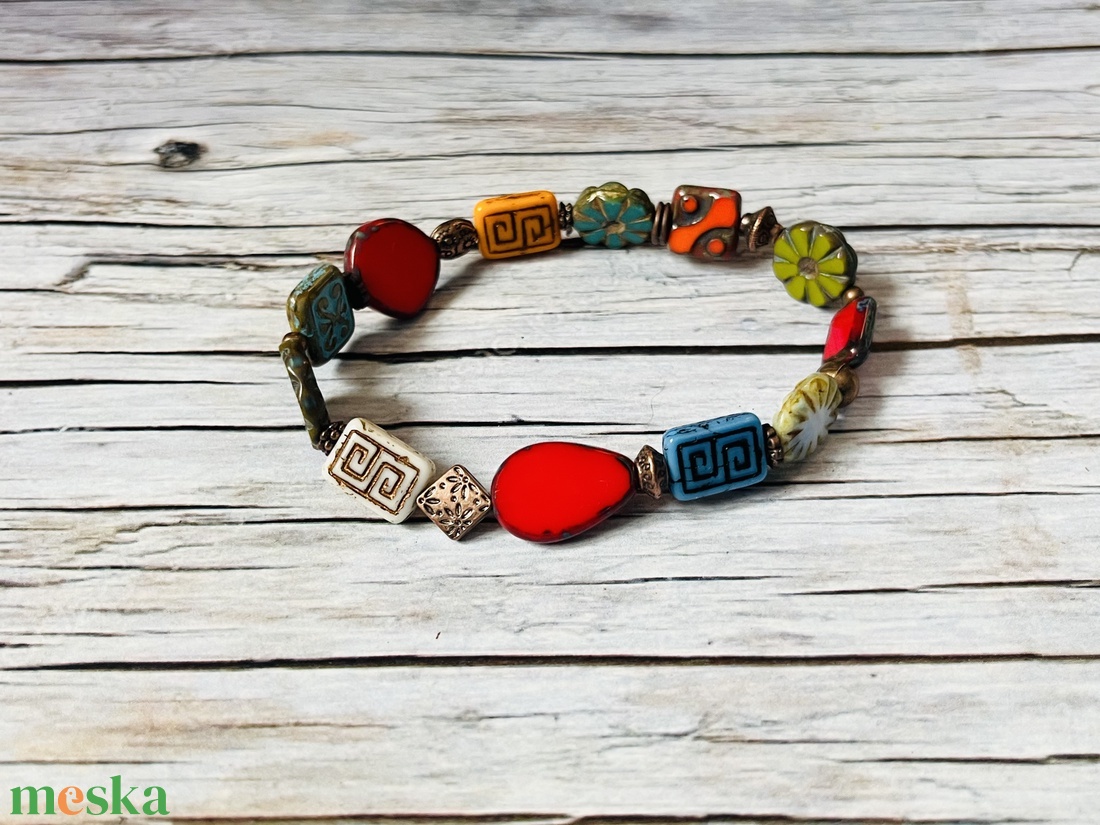 Provence-i romantika karkötő - ékszer - karkötő - gyöngyös karkötő - Meska.hu