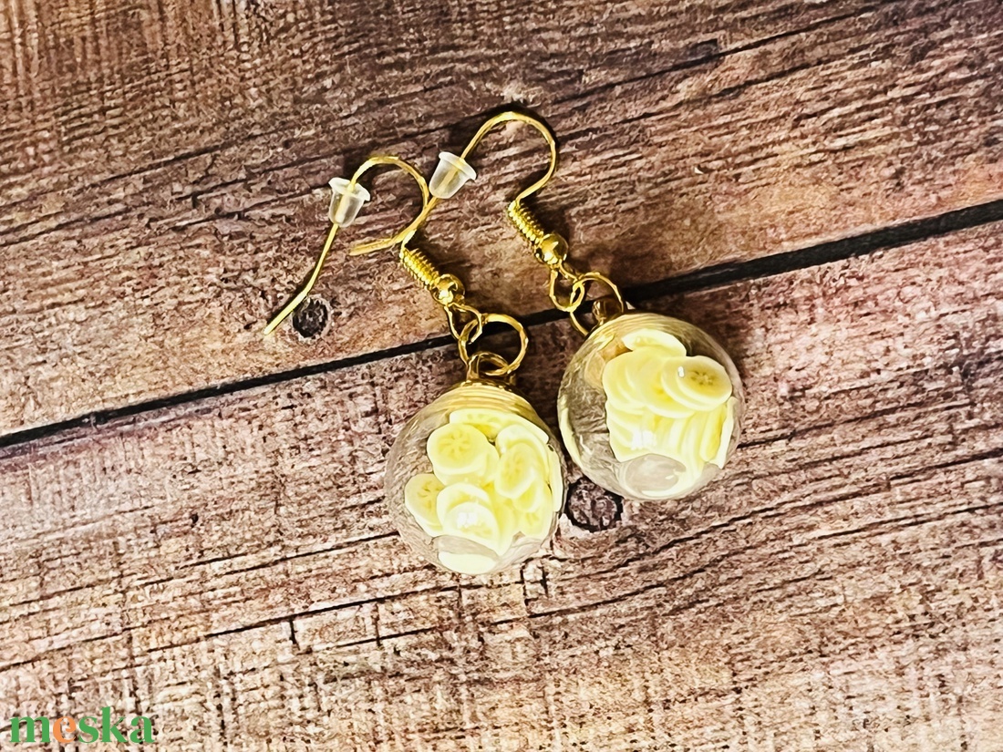 Citrom saláta fülbevaló - ékszer - fülbevaló - lógó fülbevaló - Meska.hu