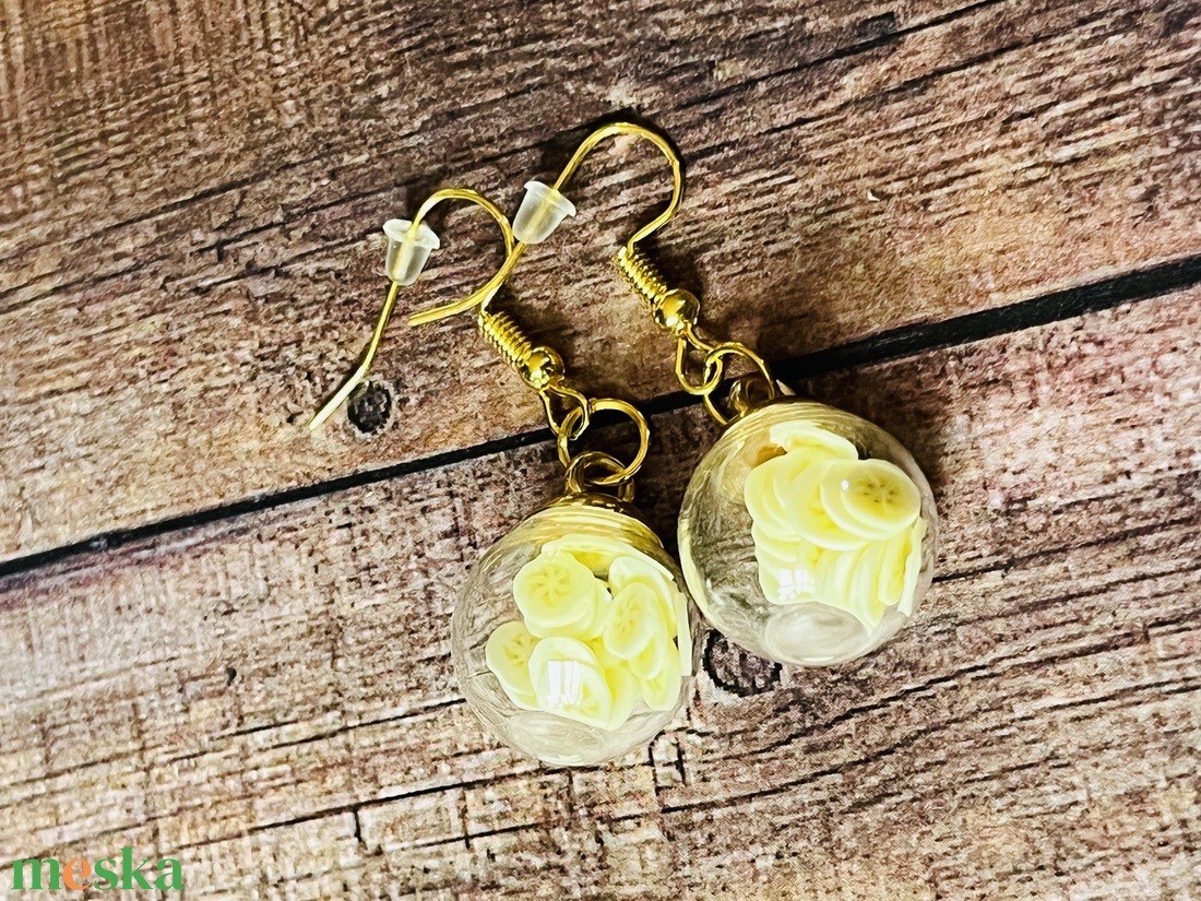 Citrom saláta fülbevaló - ékszer - fülbevaló - lógó fülbevaló - Meska.hu