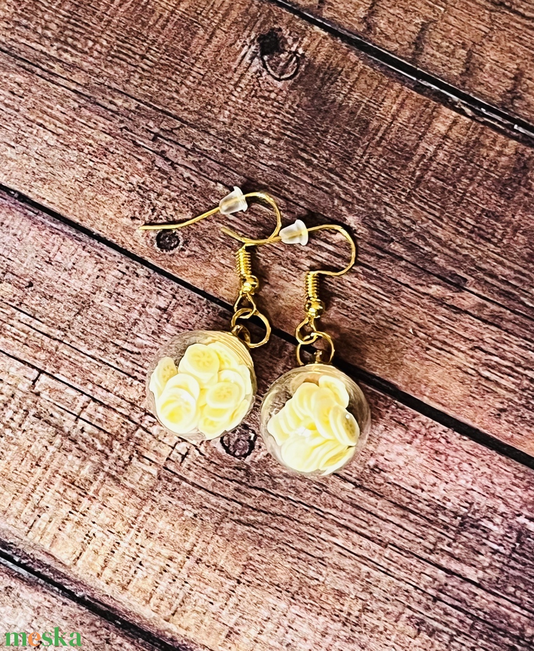 Citrom saláta fülbevaló - ékszer - fülbevaló - lógó fülbevaló - Meska.hu