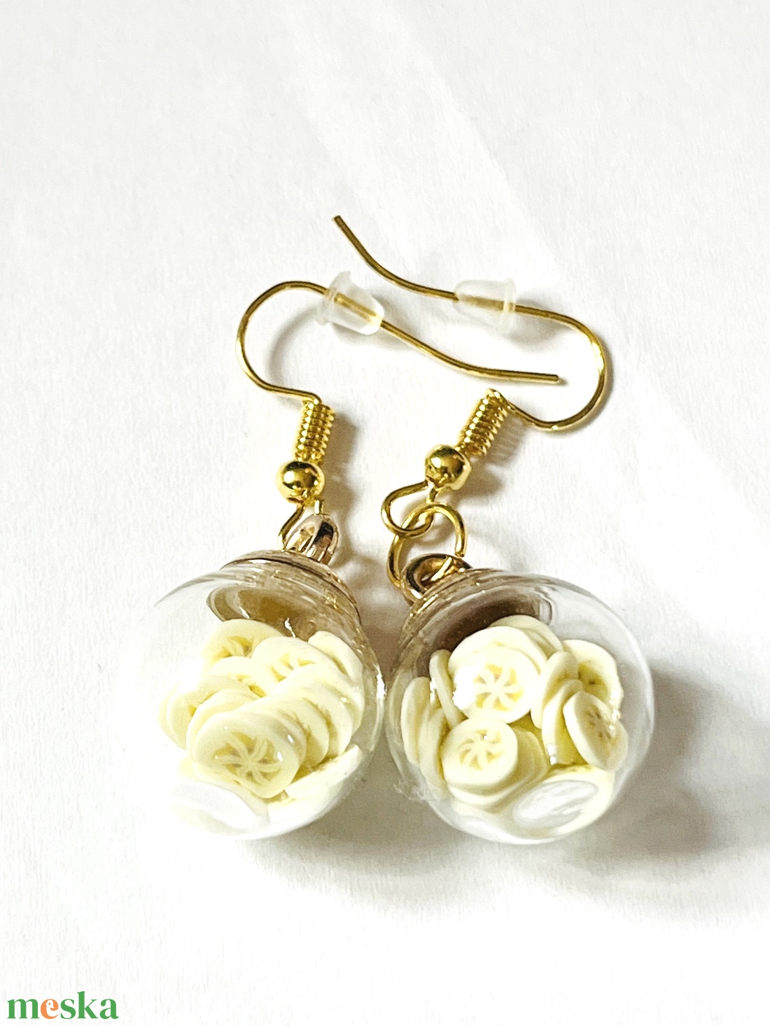 Citrom saláta fülbevaló - ékszer - fülbevaló - lógó fülbevaló - Meska.hu