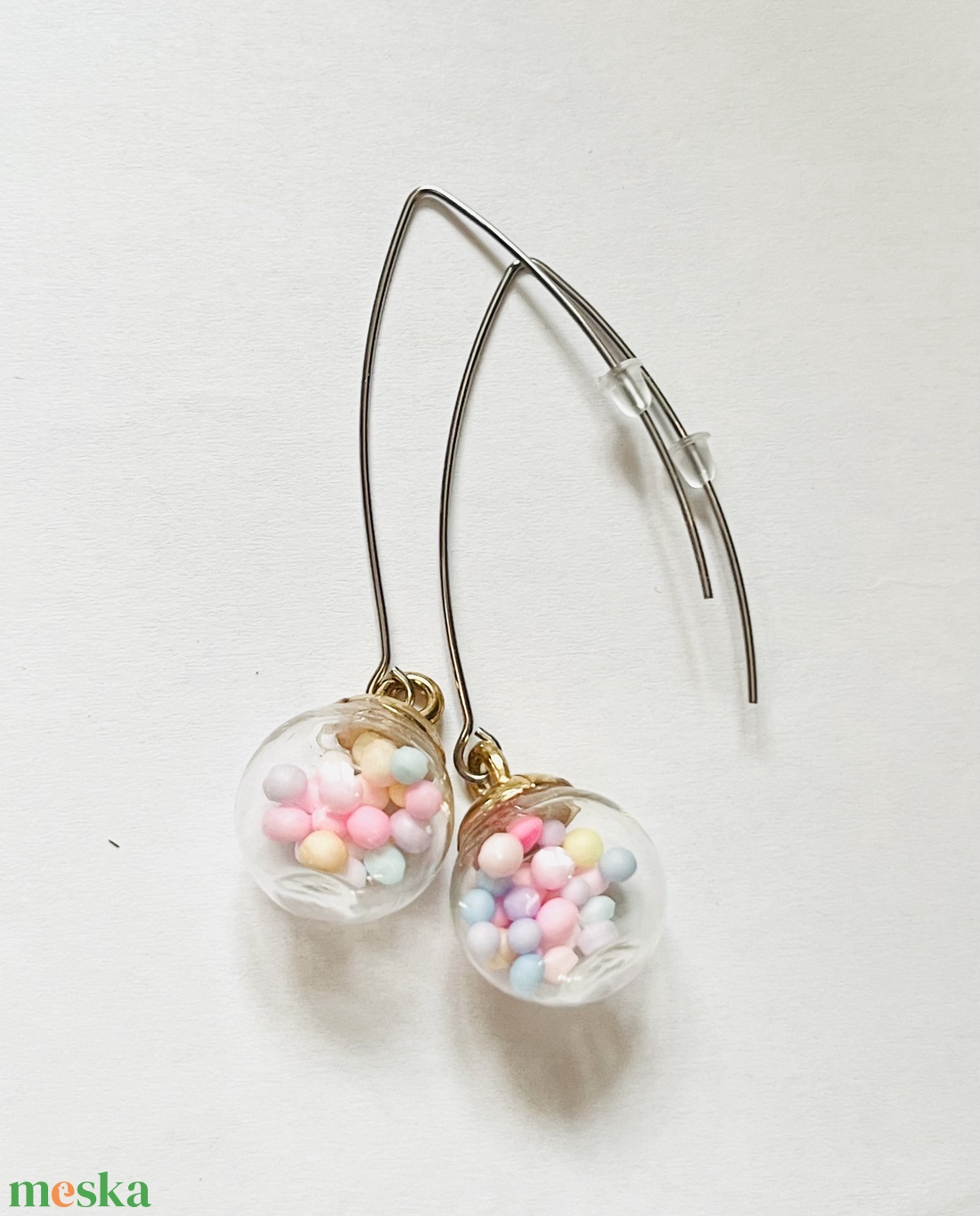 Cukorka nagyméretű fülbevaló - ékszer - fülbevaló - lógó fülbevaló - Meska.hu