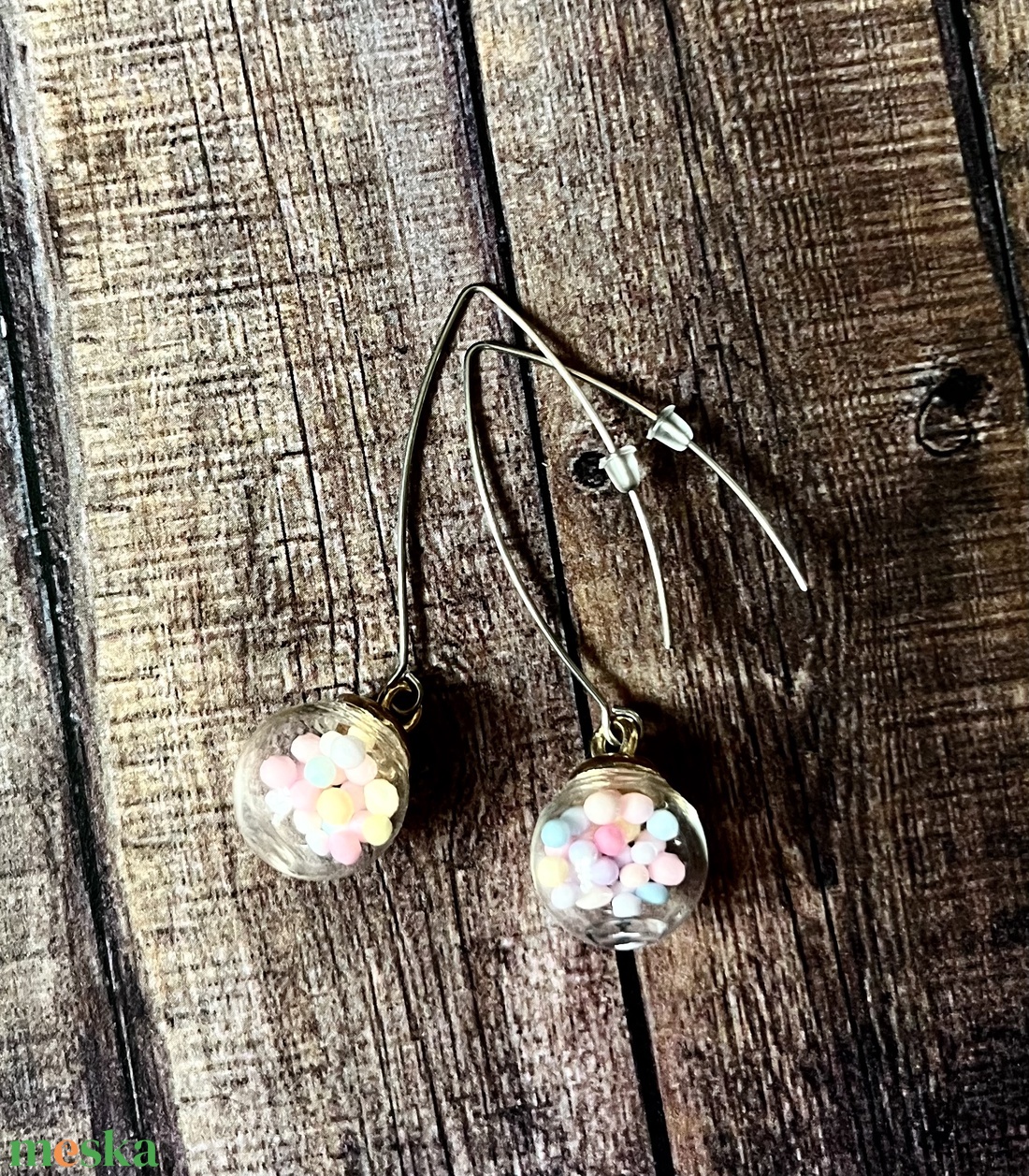 Cukorka nagyméretű fülbevaló - ékszer - fülbevaló - lógó fülbevaló - Meska.hu