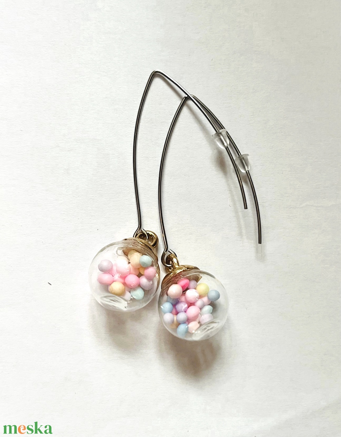 Cukorka nagyméretű fülbevaló - ékszer - fülbevaló - lógó fülbevaló - Meska.hu