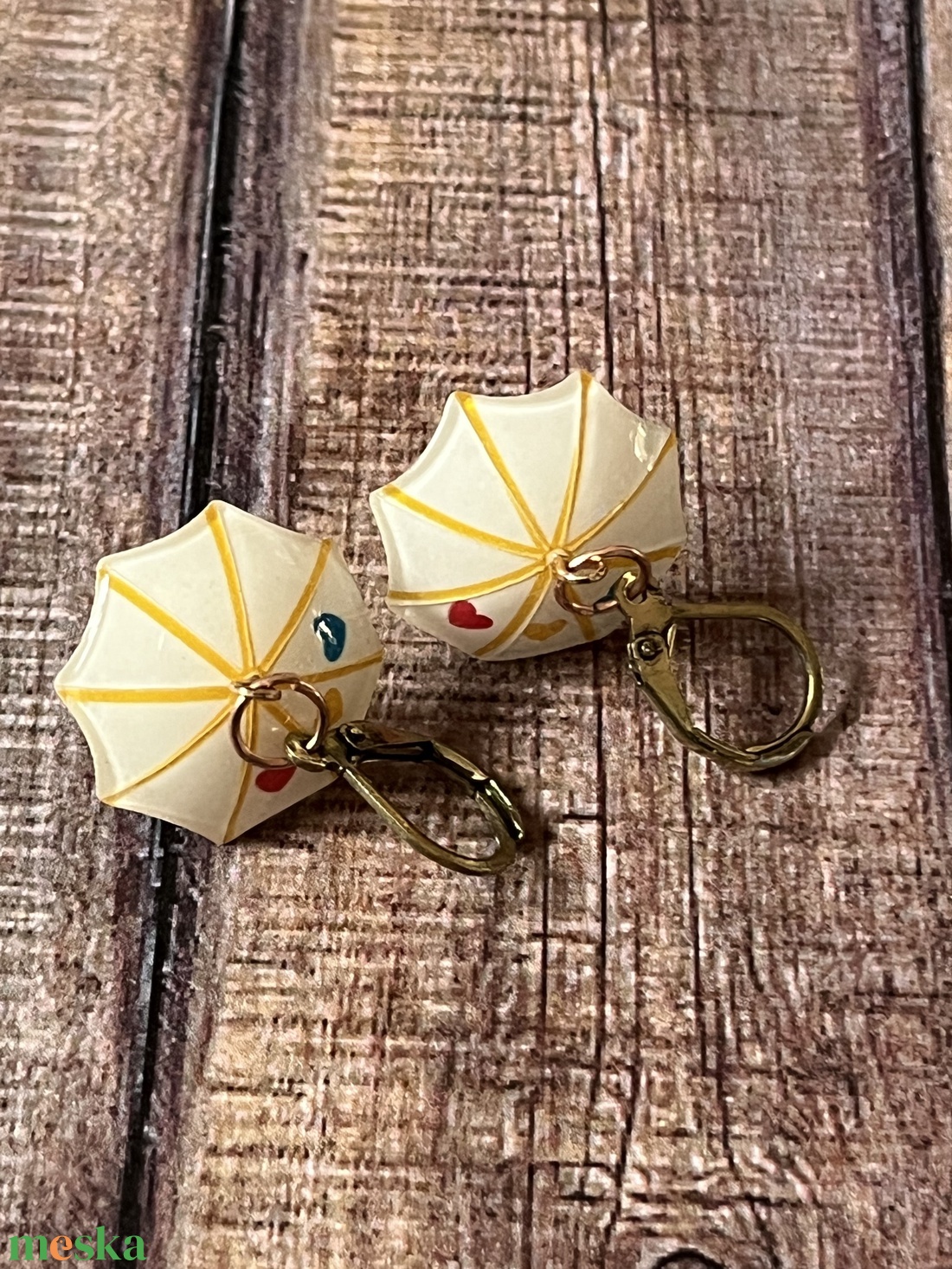 Szerelem az esőben fülbevaló - ékszer - fülbevaló - lógó fülbevaló - Meska.hu