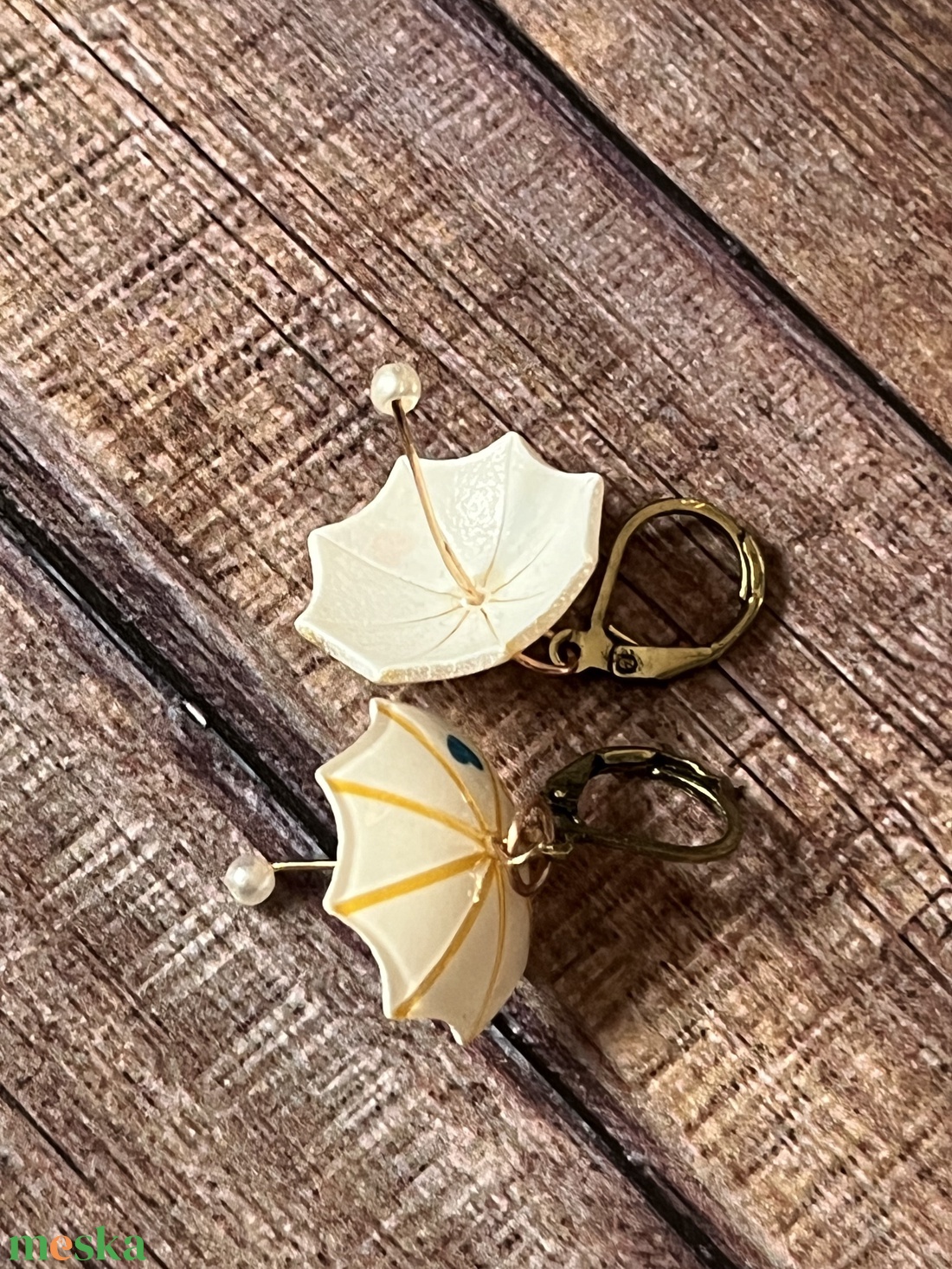 Szerelem az esőben fülbevaló - ékszer - fülbevaló - lógó fülbevaló - Meska.hu