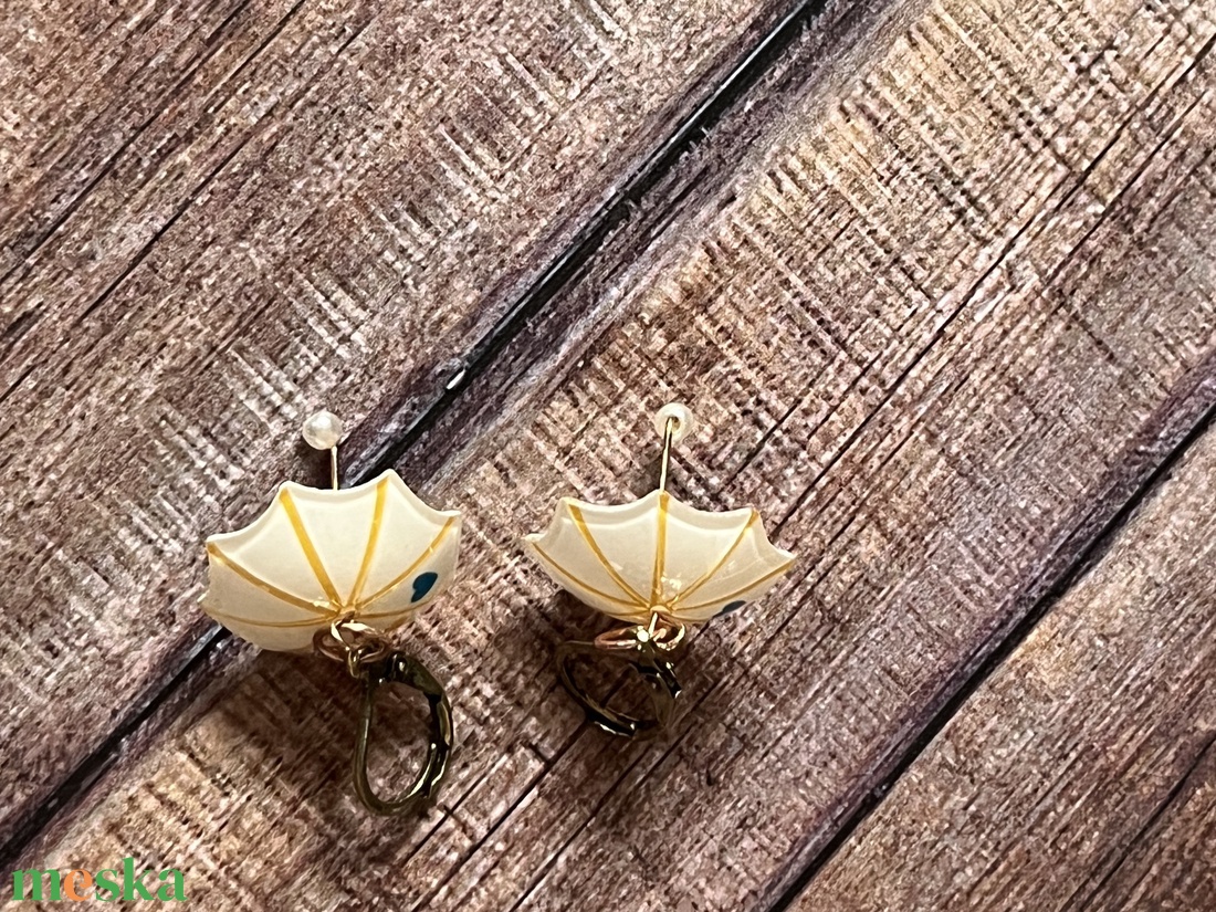 Szerelem az esőben fülbevaló - ékszer - fülbevaló - lógó fülbevaló - Meska.hu