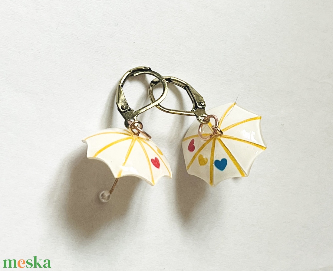 Szerelem az esőben fülbevaló - ékszer - fülbevaló - lógó fülbevaló - Meska.hu