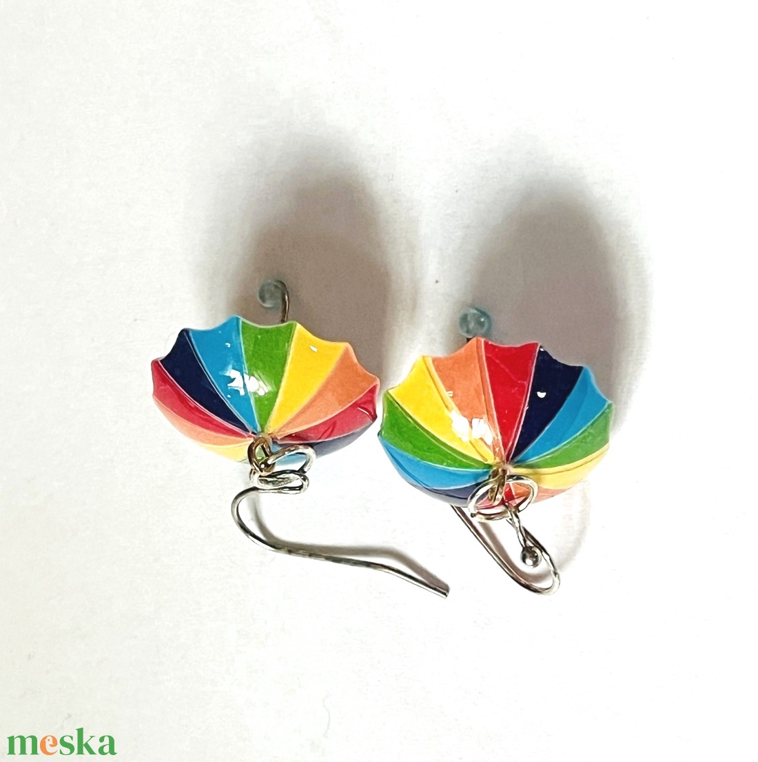 Szivárvány az esőben fülbevaló - ékszer - fülbevaló - lógó fülbevaló - Meska.hu