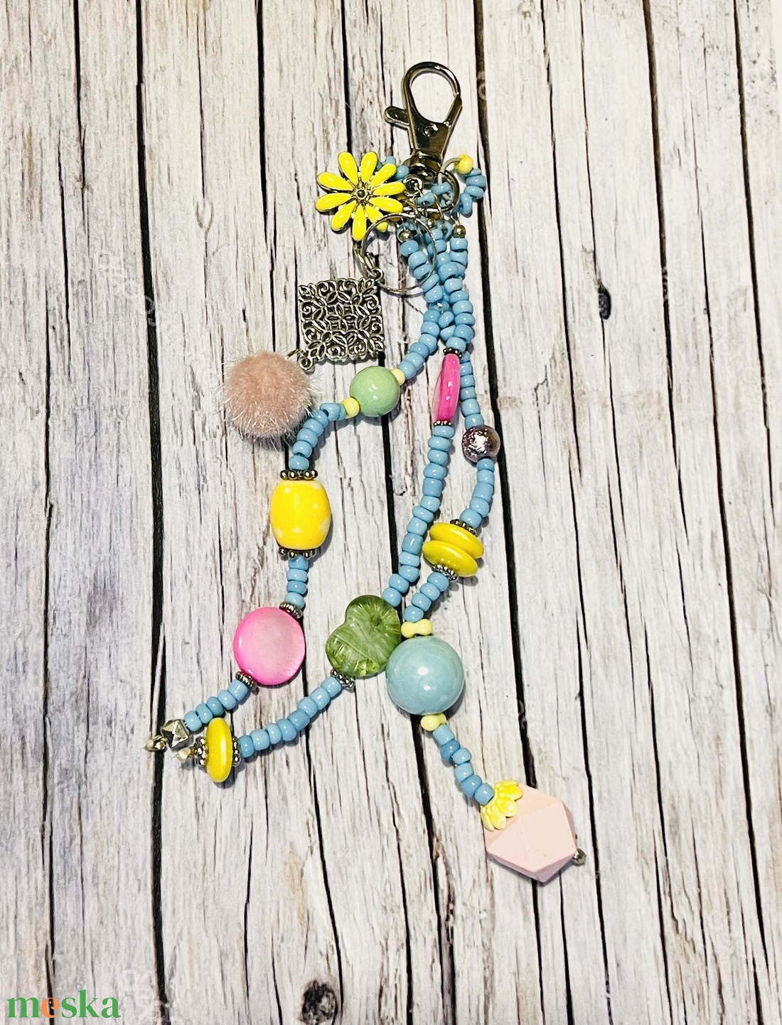 Pasztell varázs táskadísz - táska & tok - kulcstartó & táskadísz - táskadísz - Meska.hu