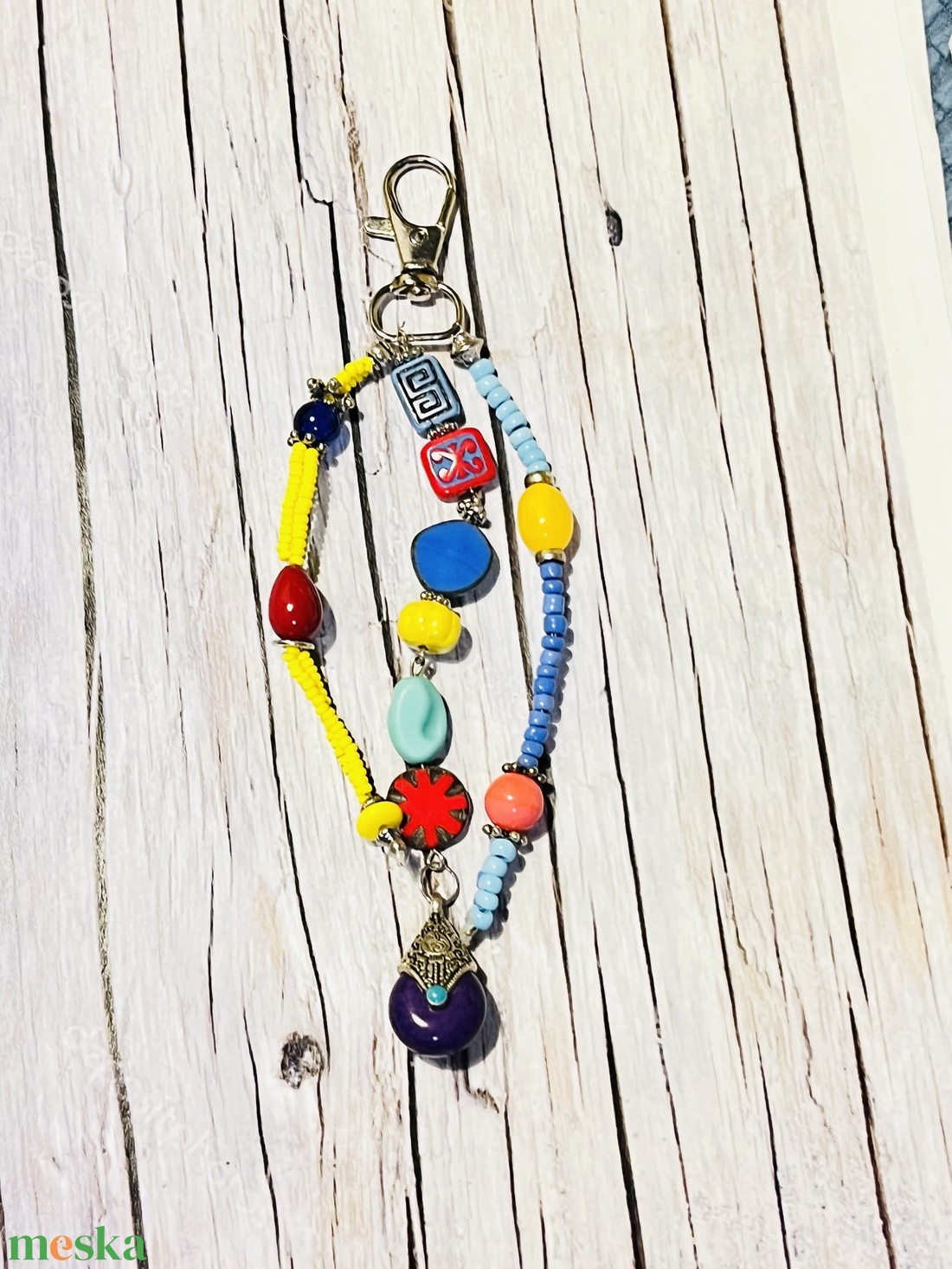 Színpompa kulcstartó és taskadísz - táska & tok - kulcstartó & táskadísz - táskadísz - Meska.hu