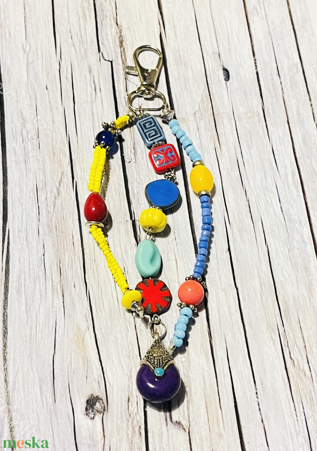 Színpompa kulcstartó és taskadísz - táska & tok - kulcstartó & táskadísz - táskadísz - Meska.hu