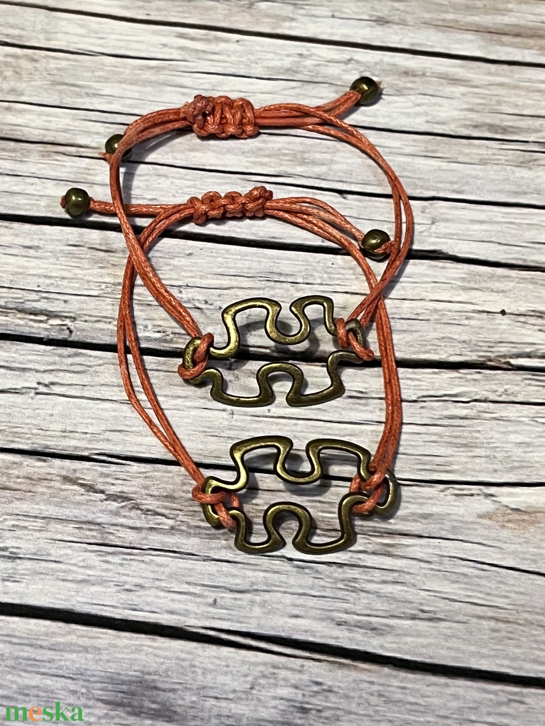 2 db-os barátság karkötő szett - ékszer - karkötő - karkötő medállal - Meska.hu