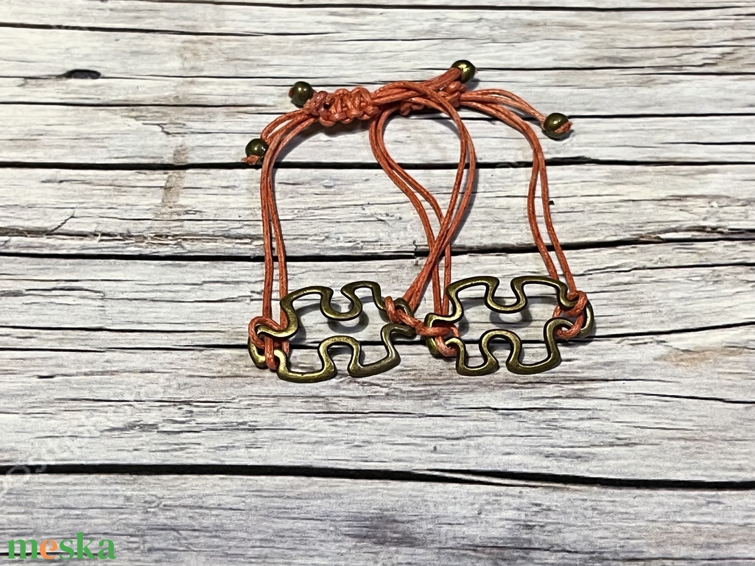 2 db-os barátság karkötő szett - ékszer - karkötő - karkötő medállal - Meska.hu