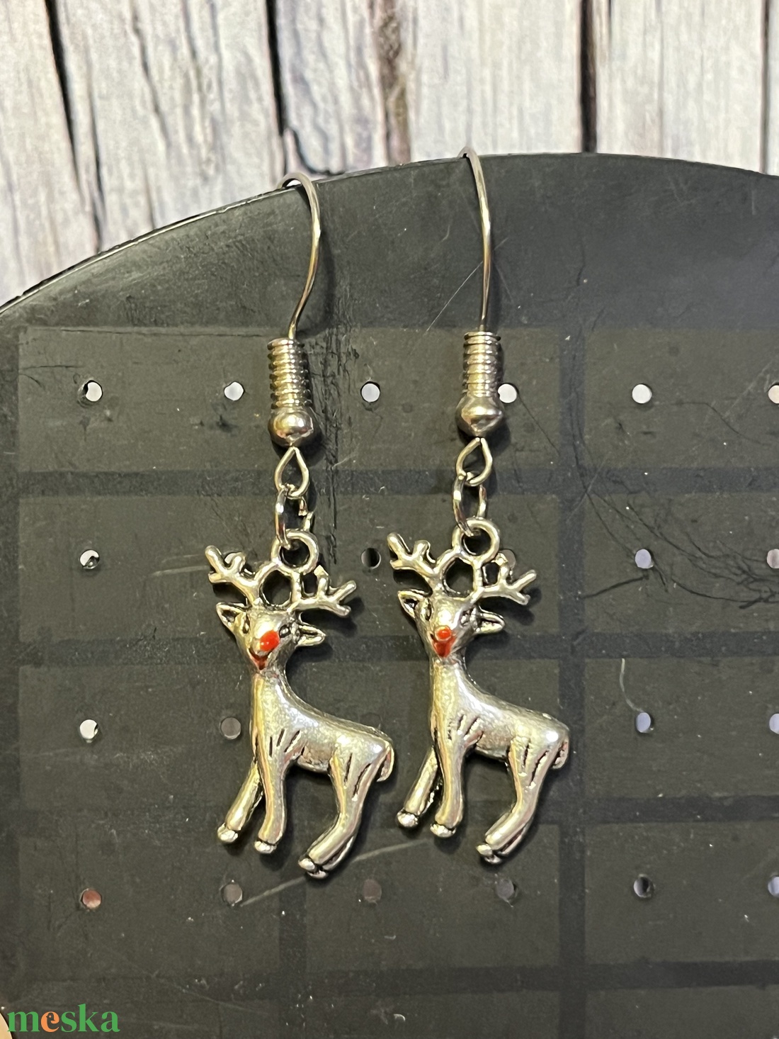 Rudolf fülbevaló - ékszer - fülbevaló - lógó fülbevaló - Meska.hu