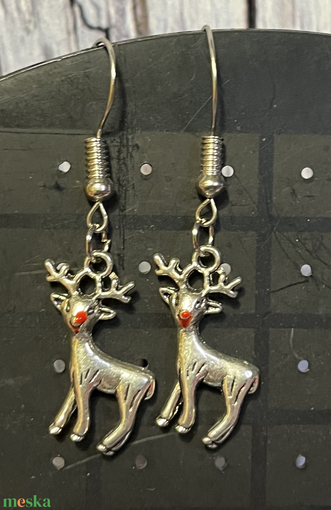 Rudolf fülbevaló - ékszer - fülbevaló - lógó fülbevaló - Meska.hu