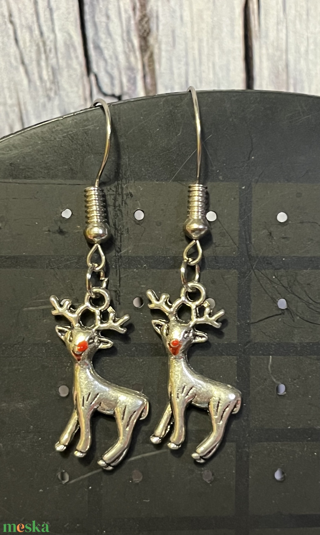 Rudolf fülbevaló - ékszer - fülbevaló - lógó fülbevaló - Meska.hu