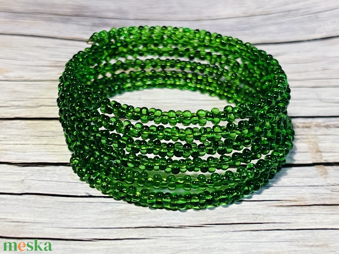 Zöld fenyő memória karkötő -  - Meska.hu