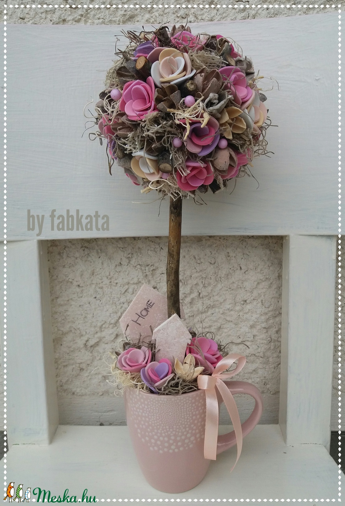 Romantikus virágfa - tavaszfa - asztaldísz -  - Meska.hu
