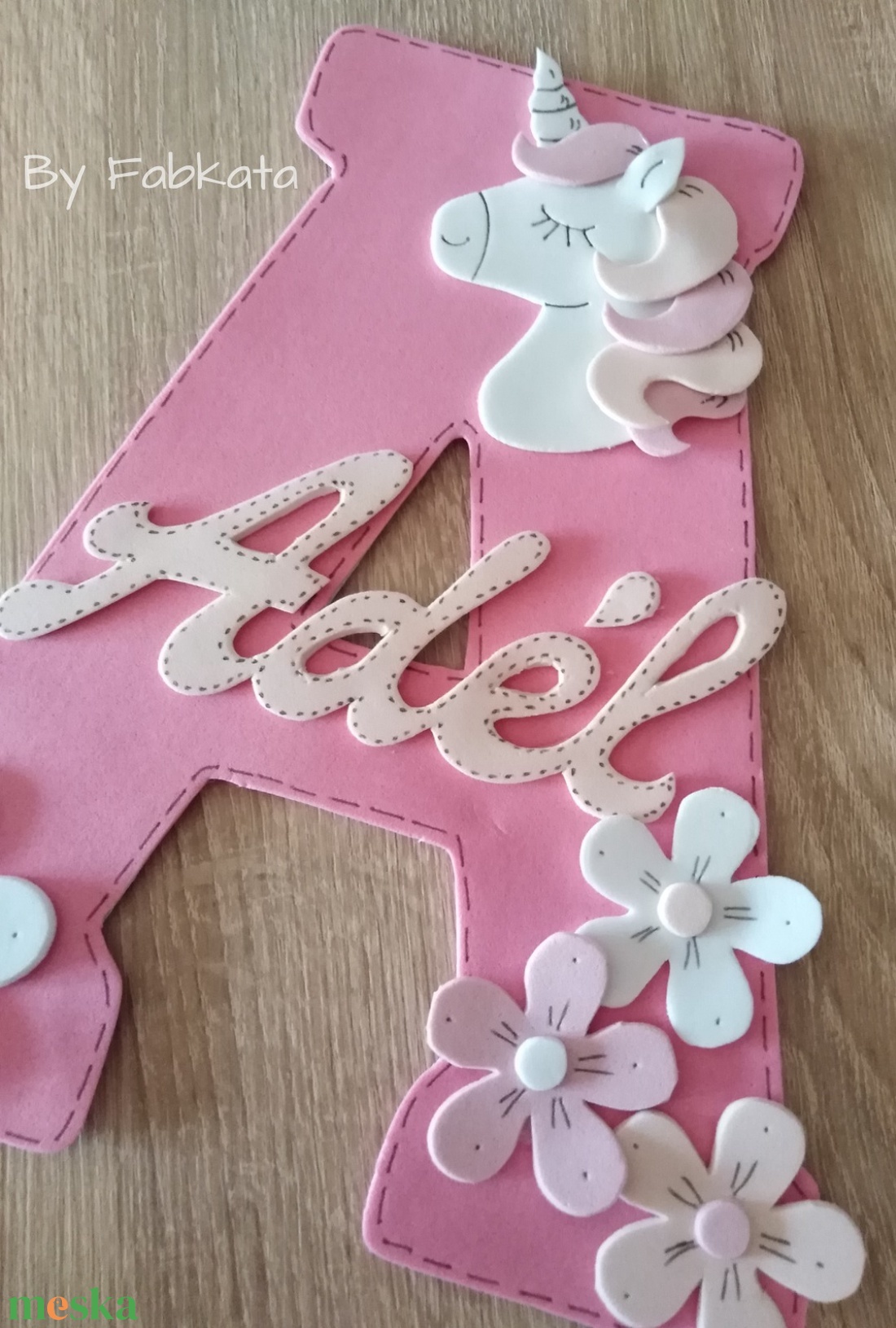 Névtábla Adél névhez dekorgumi betű dekor - otthon & életmód - dekoráció - fali és függő dekoráció - betű & név - Meska.hu