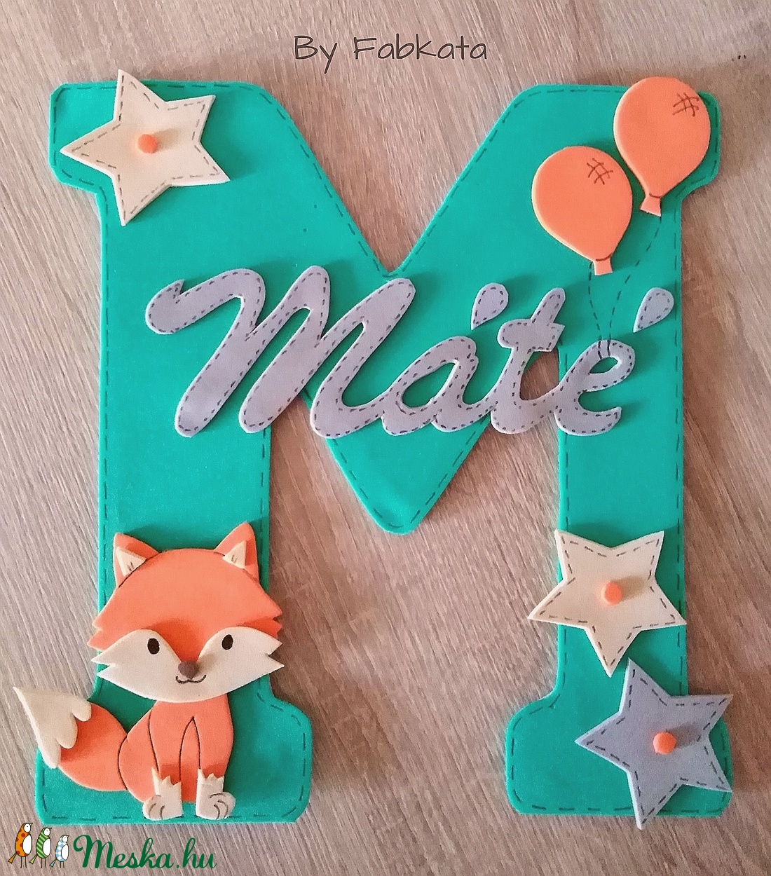 Névtábla Máté névvel dekorgumi betű dekor -  - Meska.hu