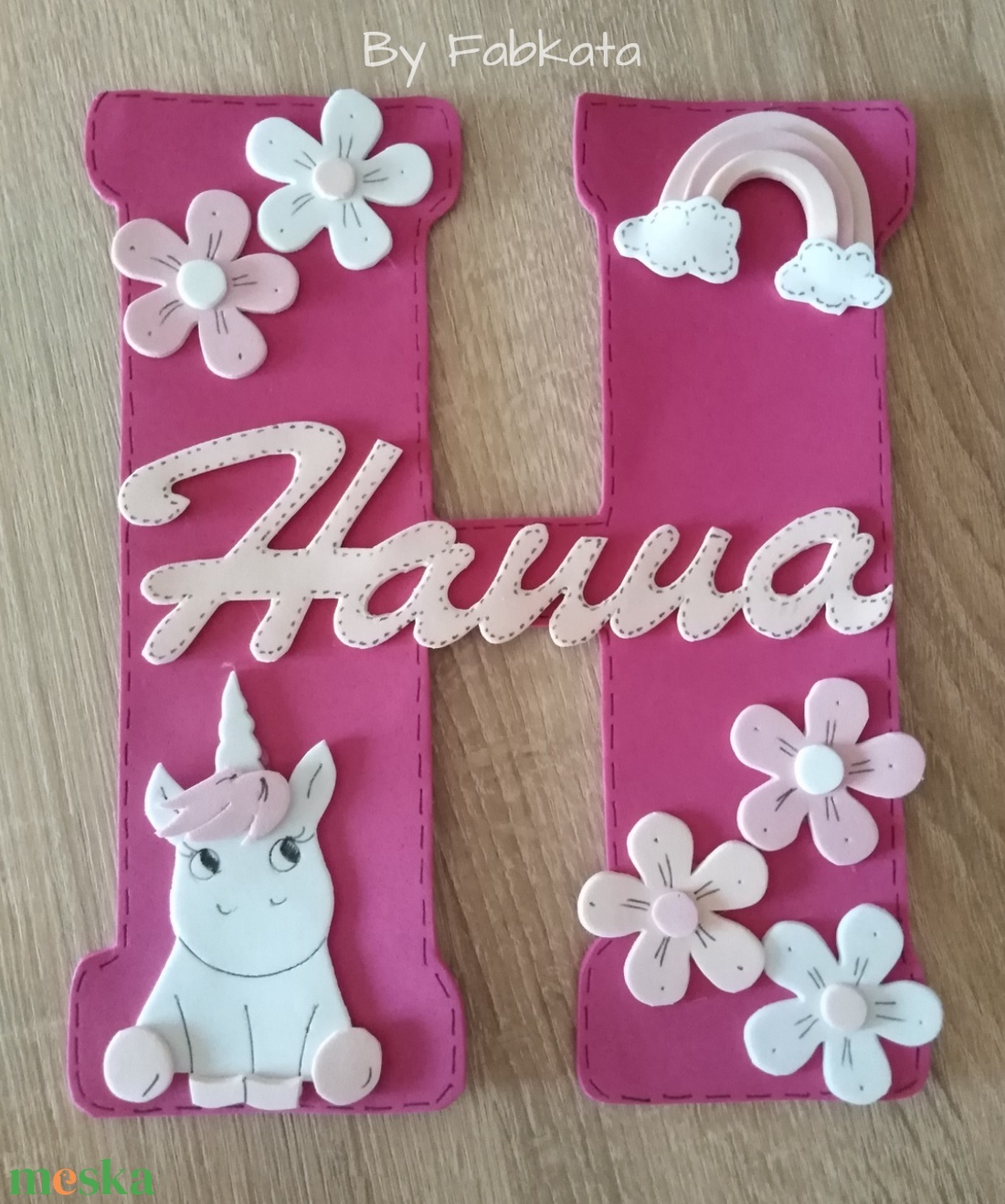 Névtábla  Hanna névhez dekorgumi betű dekor - otthon & életmód - dekoráció - fali és függő dekoráció - betű & név - Meska.hu