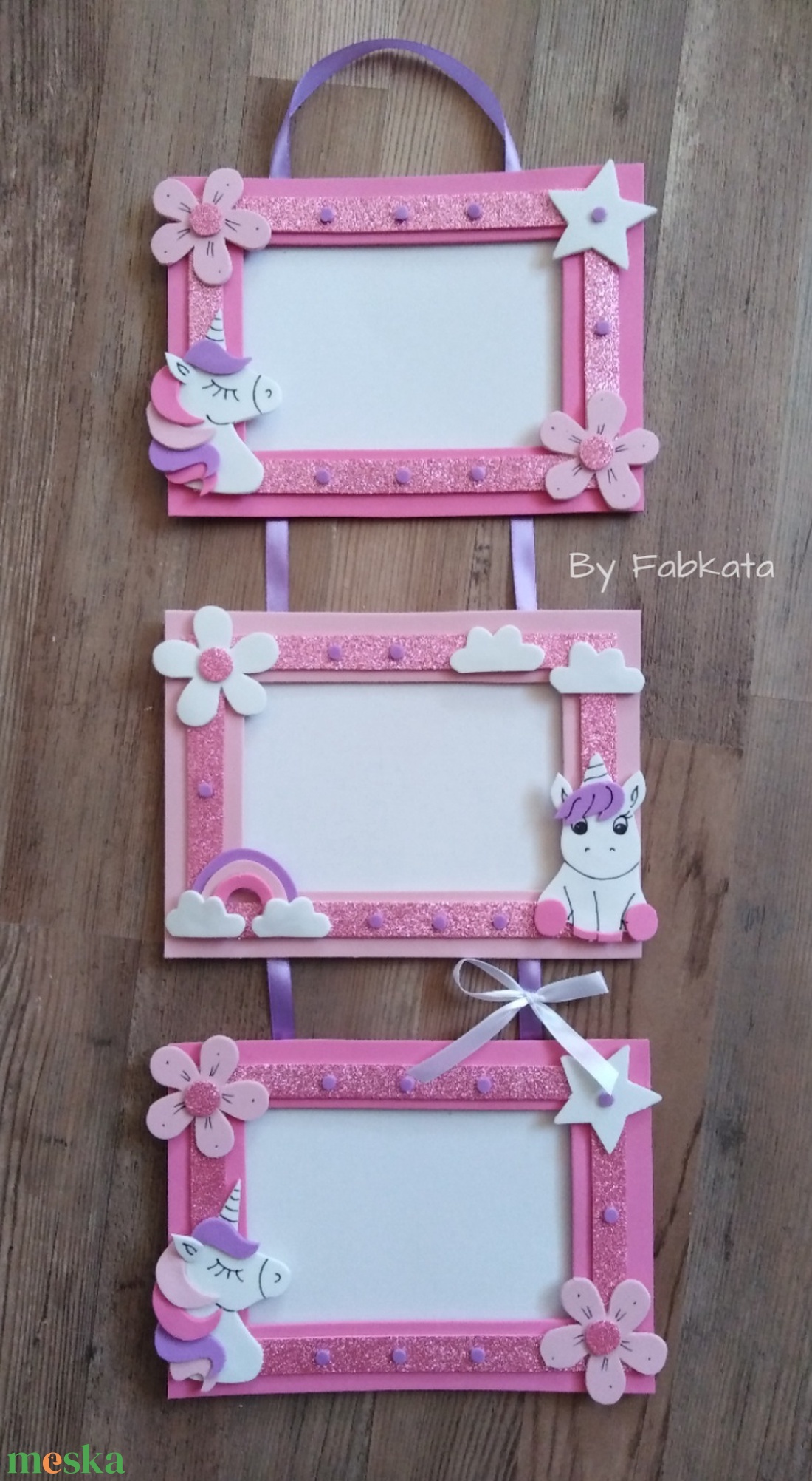 Unikornis póni stílúsú dekorgumi képtartó képkeret -  - Meska.hu