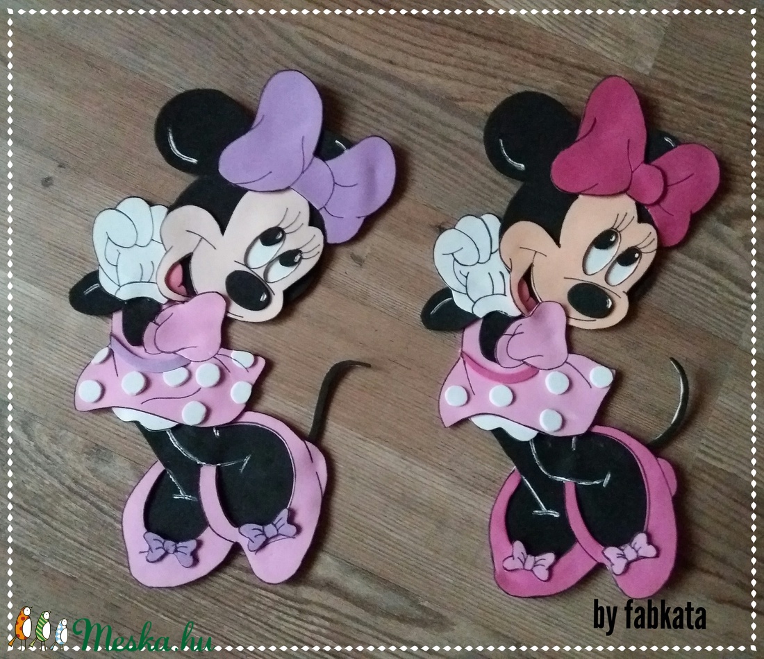MINNIE EGÉR DEKORGUMI FALMATRICA 29 CM, NÉVNAPRA -  - Meska.hu