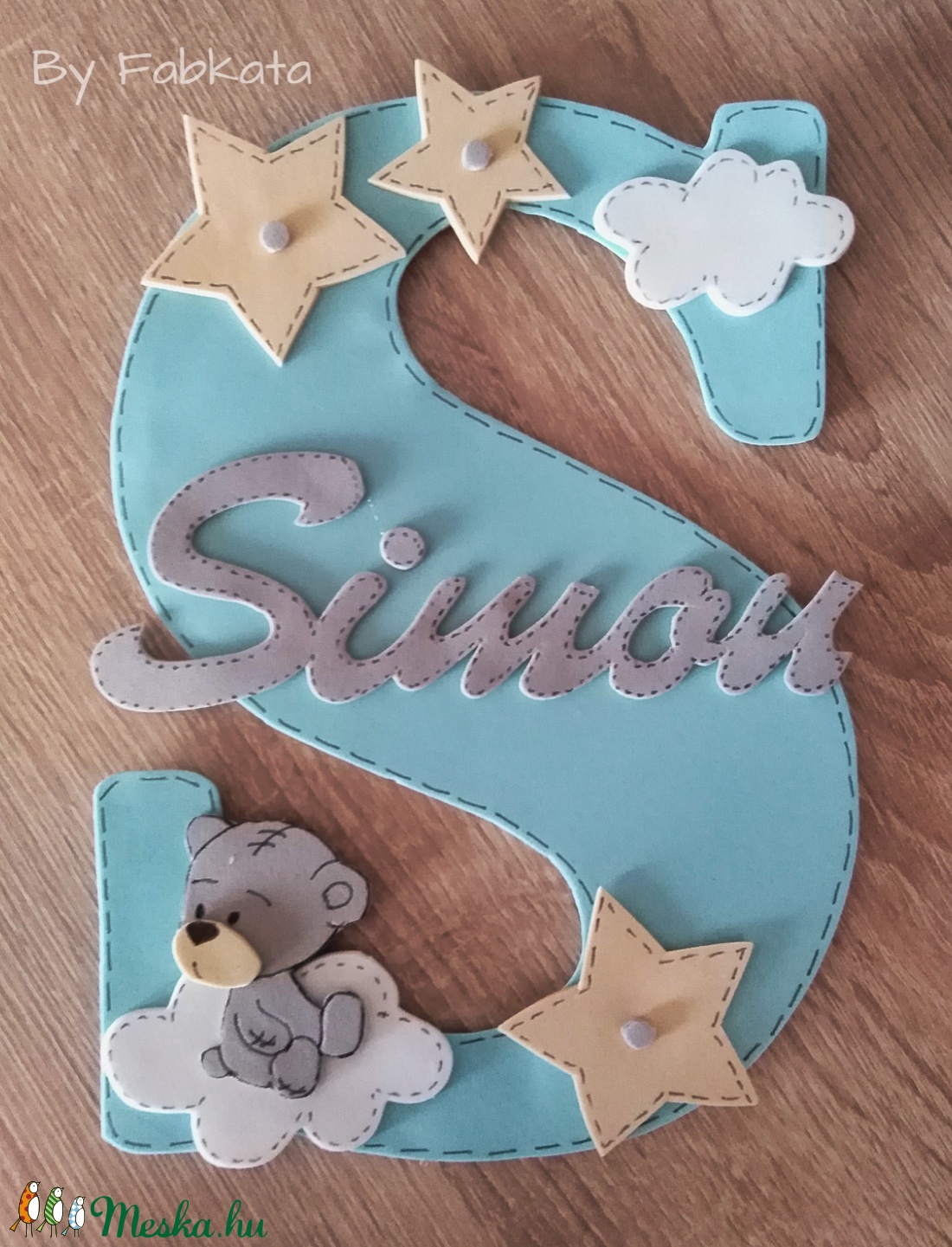 Névtábla Simon névhez dekorgumi betű dekor - otthon & életmód - dekoráció - Meska.hu