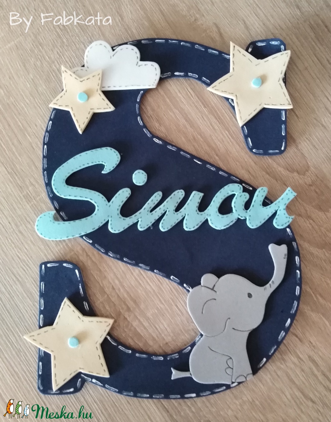 Névtábla Simon névhez dekorgumi betű dekor - otthon & életmód - dekoráció - Meska.hu