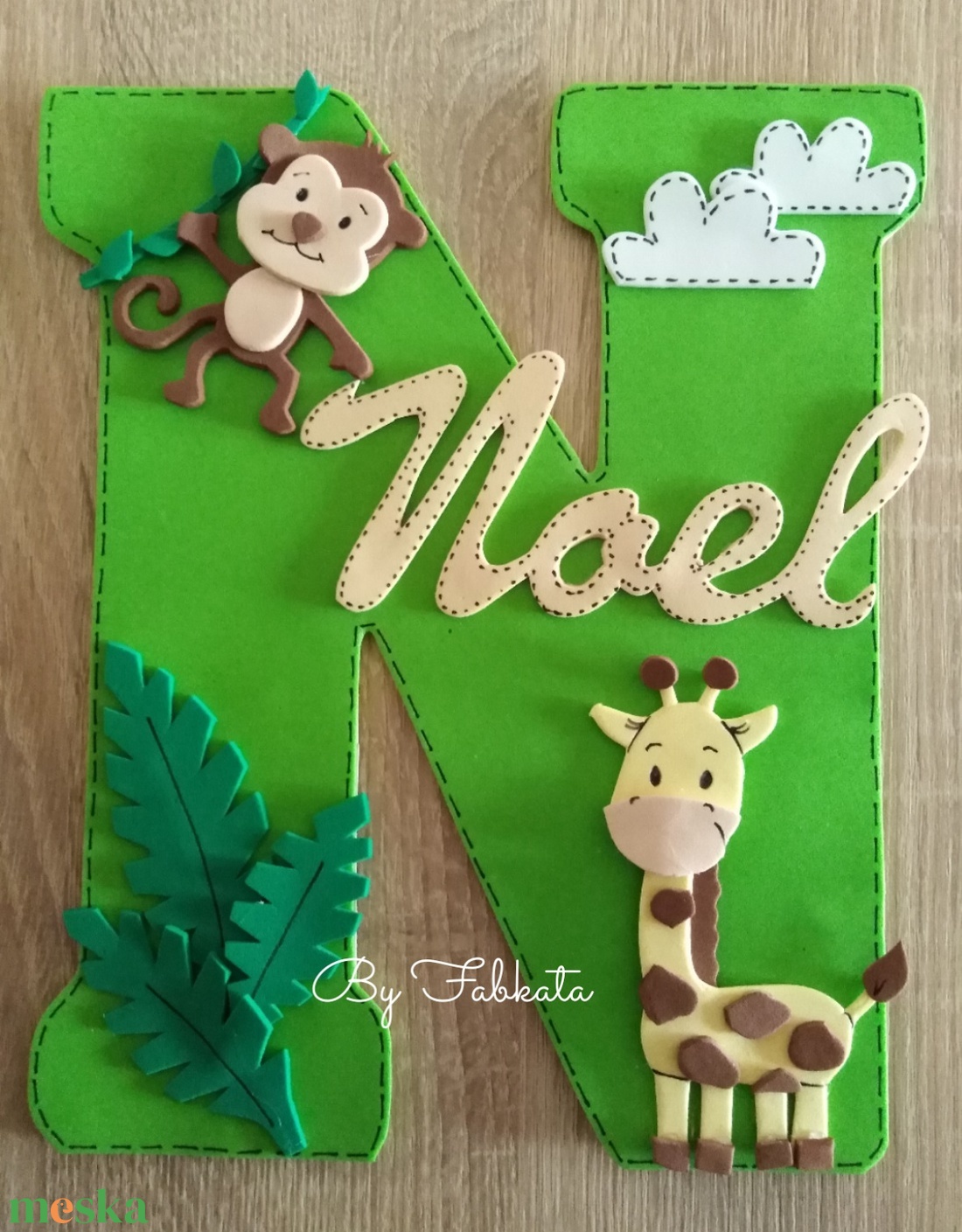 Névtábla Noel névvel dekorgumi betű dekor - otthon & életmód - dekoráció - Meska.hu