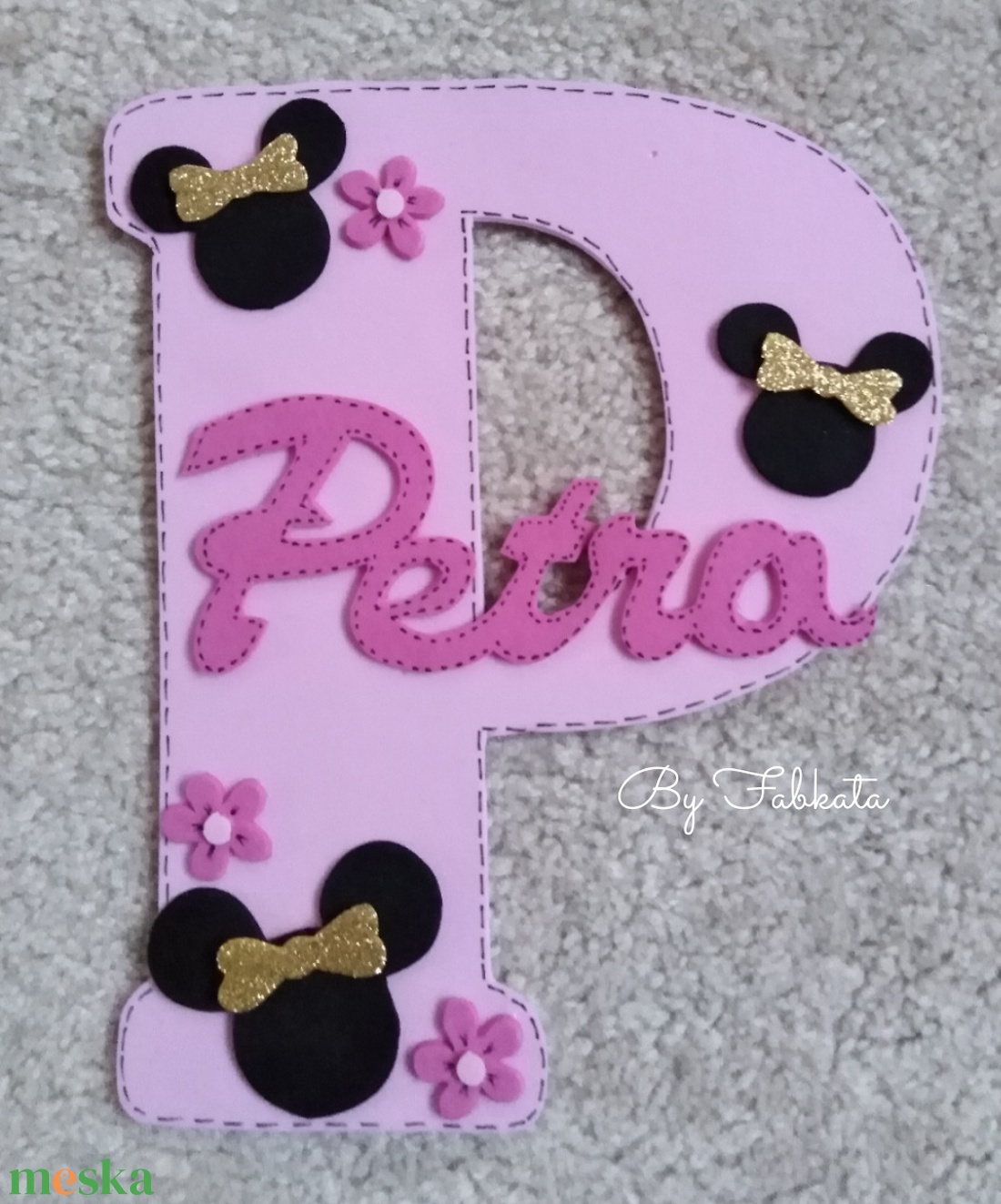 Névtábla Petra  névhez dekorgumi betű dekor - otthon & életmód - dekoráció - Meska.hu