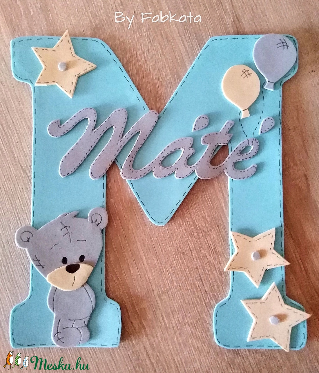 Névtábla Máté névvel dekorgumi betű dekor - otthon & életmód - dekoráció - Meska.hu