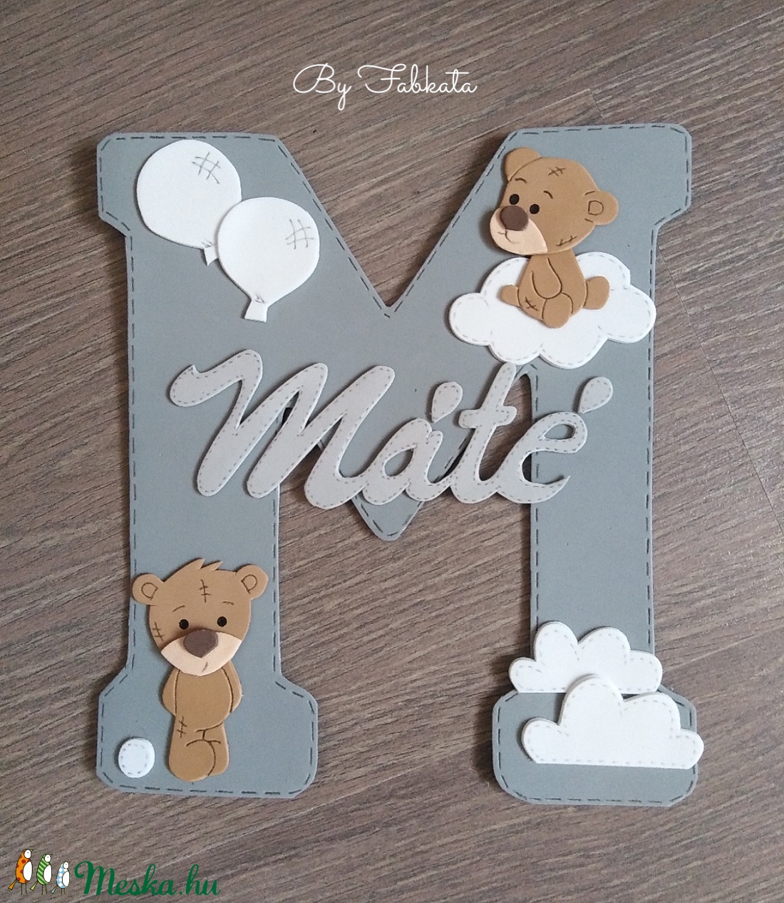 Névtábla Máté névvel dekorgumi betű dekor - otthon & életmód - dekoráció - Meska.hu