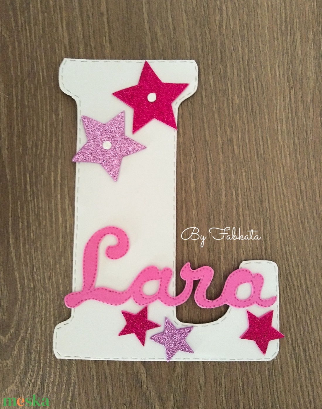 Fehér Névtábla bármilyen névhez dekorgumi betű dekor - baba - mama - babaszoba dekoráció - gyerek névtábla - Meska.hu