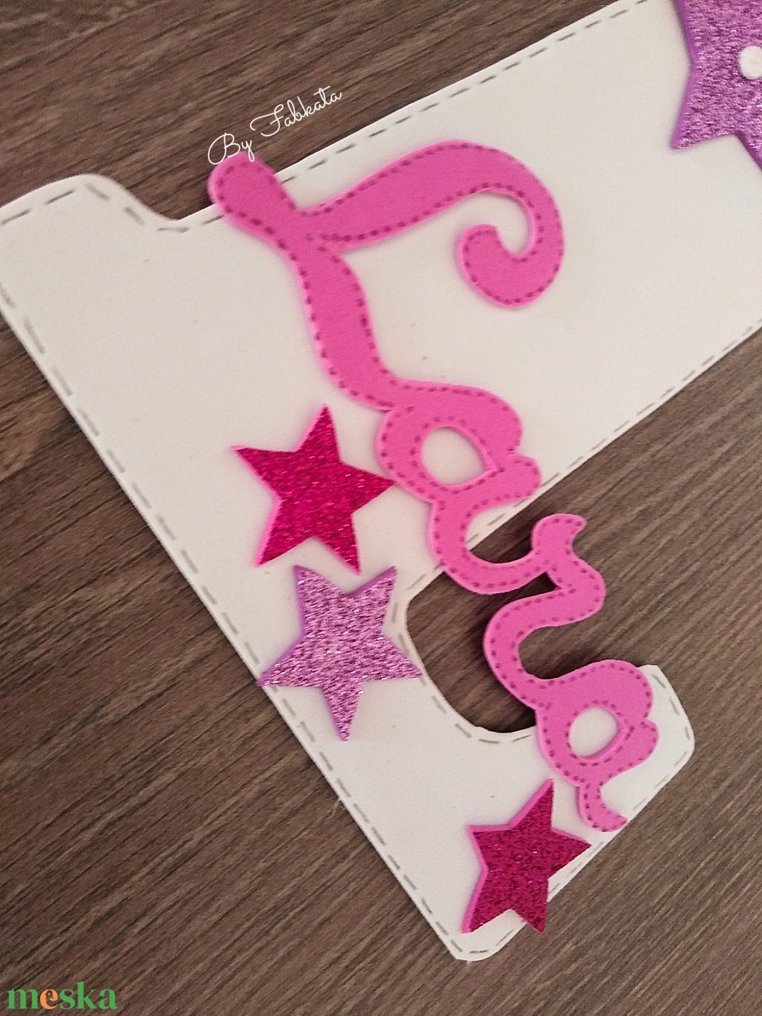 Fehér Névtábla bármilyen névhez dekorgumi betű dekor - baba - mama - babaszoba dekoráció - gyerek névtábla - Meska.hu