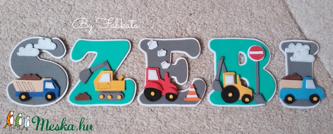 Traktor, jármű mintás dekorgumi babanév falmatrica 15cm - otthon & életmód - dekoráció - Meska.hu Traktor, jármű mintás dekorgumi babanév falmatrica 15cm - otthon & életmód - dekoráció - Meska.hu