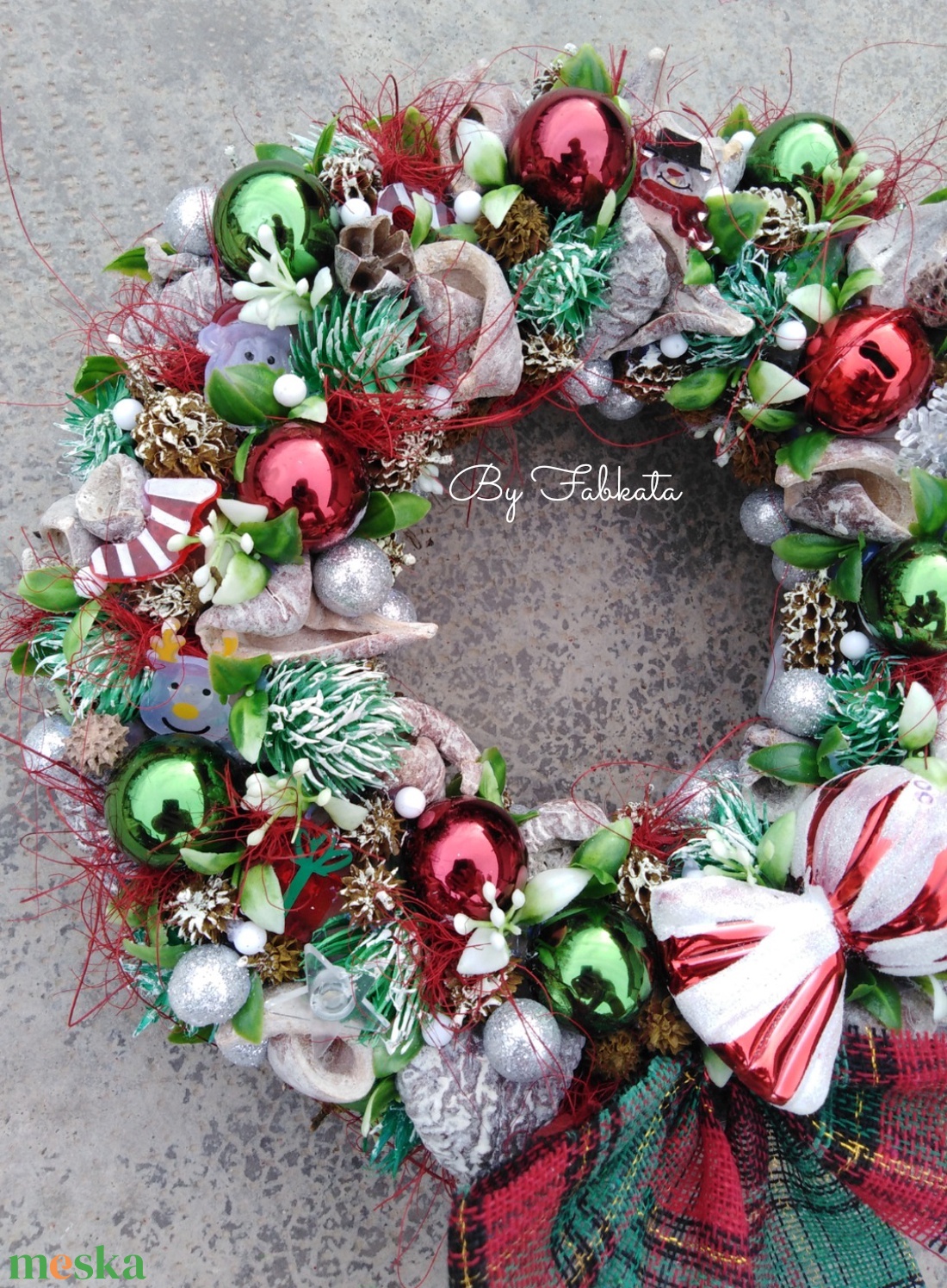 Klasszikus stílusú világítós adventi karácsonyi ajtódísz kopogtató 24cm koszorú  - karácsony - adventi díszek - adventi ajtódísz - Meska.hu