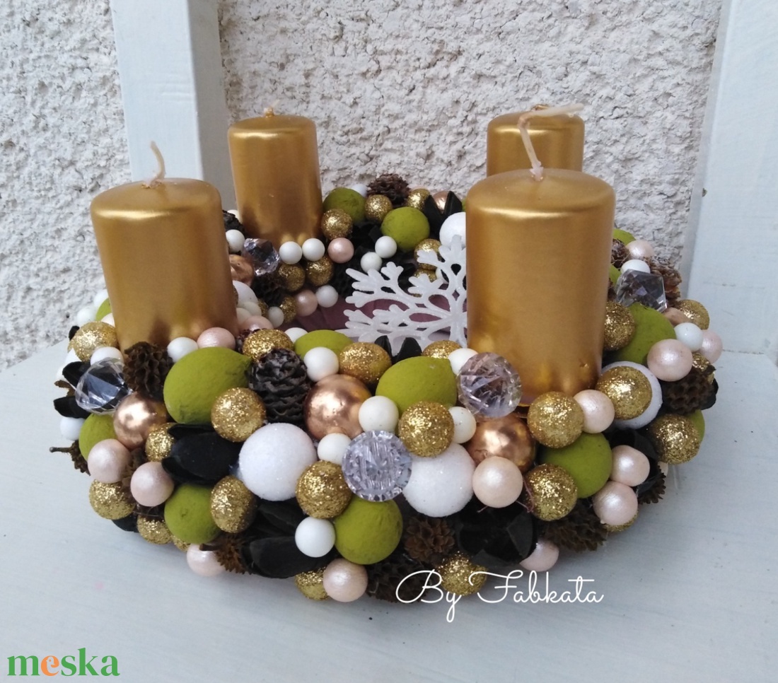 Arany hópihés szett adventi karácsonyi ajtódísz kopogtató 24cm koszorú  - karácsony - adventi díszek - adventi ajtódísz - Meska.hu Arany hópihés szett adventi karácsonyi ajtódísz kopogtató 24cm koszorú  - karácsony - adventi díszek - adventi ajtódísz - Meska.hu